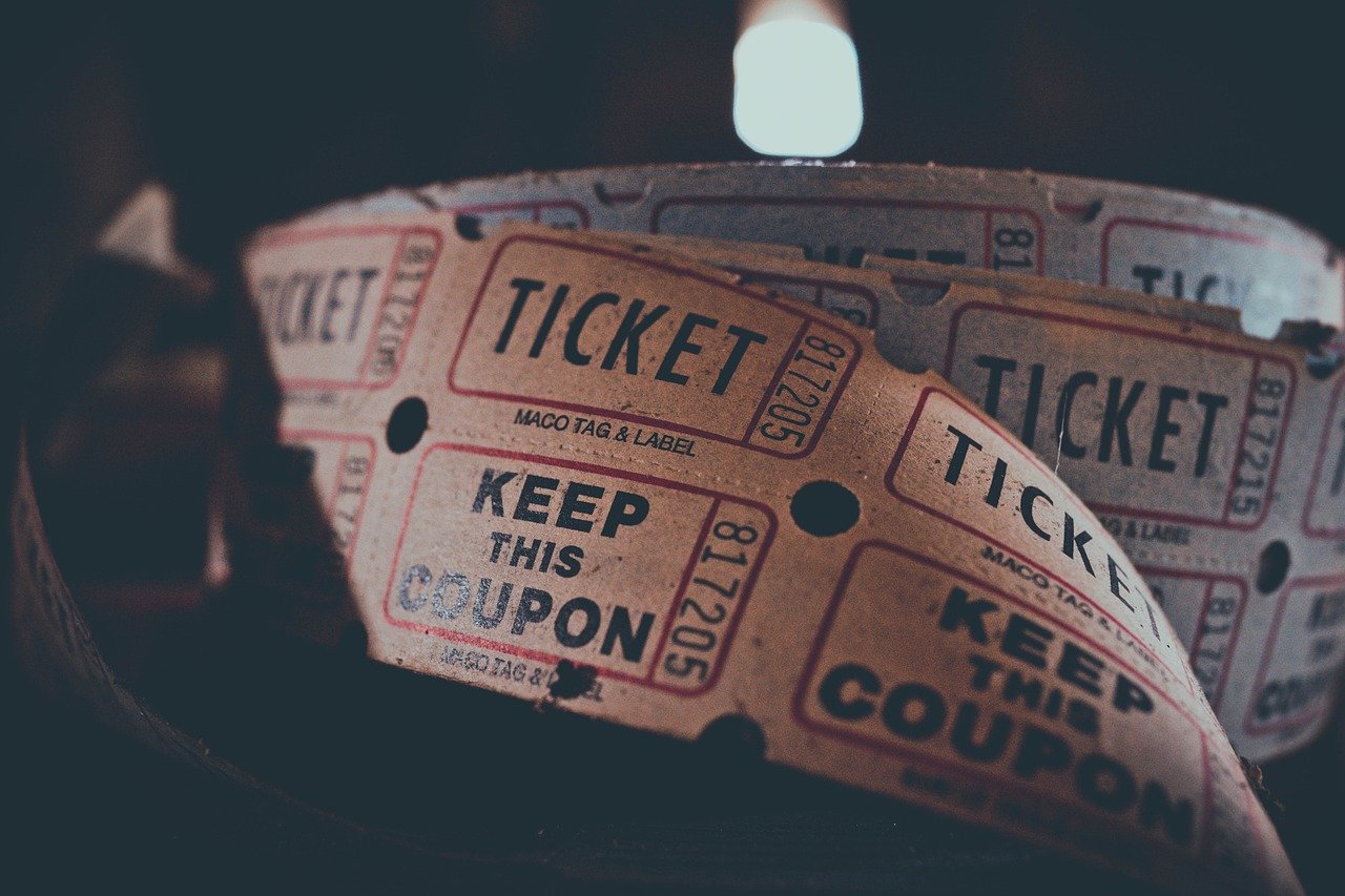 a movie ticket for a famous gambling movie